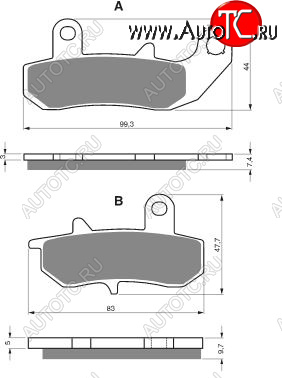 2 169 р. Тормозные колодки Gold-Fren 065 AD  065 ad  с доставкой в г. Пермь