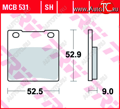 3 199 р. Тормозные колодки TRW MCB591  mcb591  с доставкой в г. Пермь