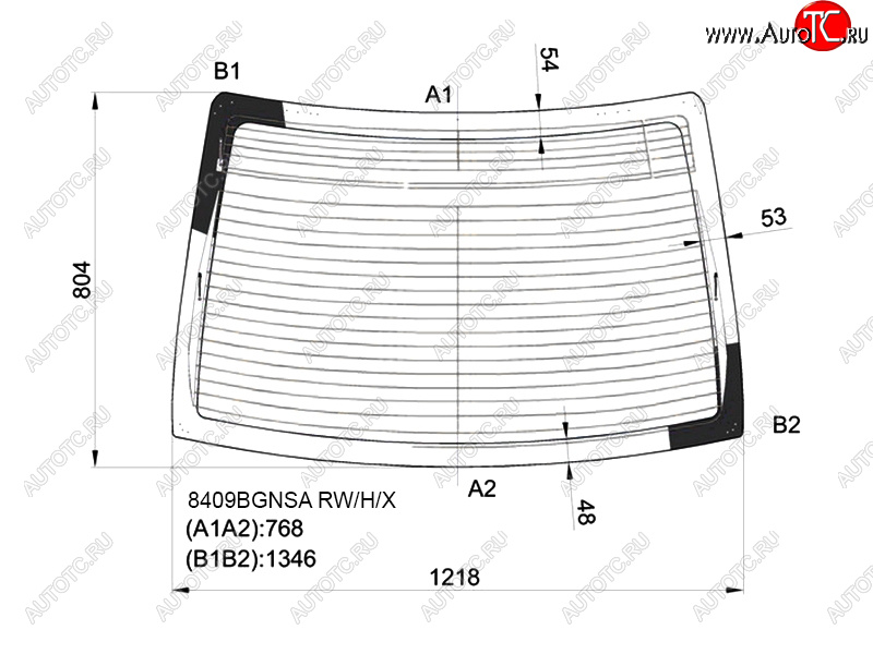 7 999 р. Стекло заднее (Цвет зеленый Обогрев Антенна) Toyota Corolla (E180) 12-19 XYG 8409BGNSA RW/H/X  с доставкой в г. Пермь