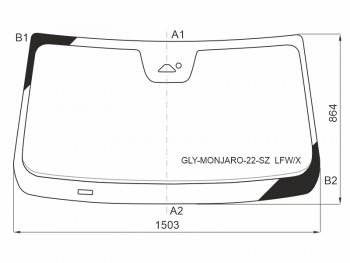 13 649 р. Стекло лобовое (Камера Датчик дождя) Geely Monjaro 22- XYG GLY-MONJARO-22-SZ LFW/X  с доставкой в г. Пермь. Увеличить фотографию 1