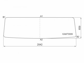 Стекло лобовое Kamaz 53205 00-  6520 03- KMK KAMT0009