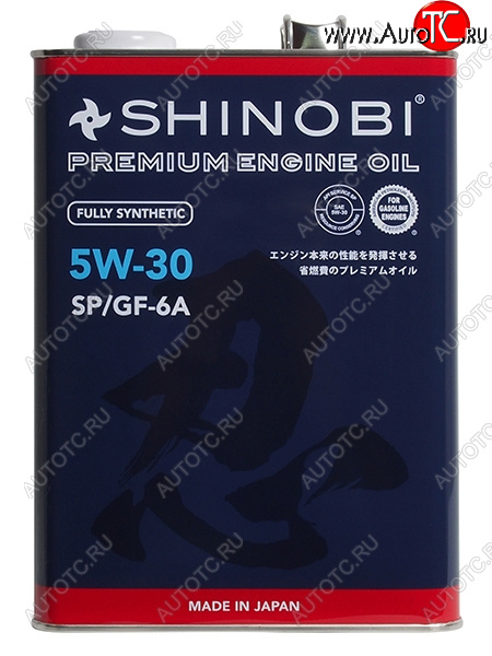 3 999 р. Масло моторное синтетическое SHINOBI SPGF-6A 5W-30 4L SHINOBI SH0008  с доставкой в г. Пермь