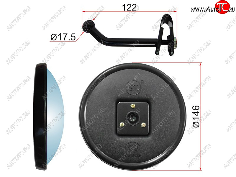 639 р. Зеркало нижнего вида круглое с креплением NISSAN ATLASS (146mm) SAT SL-1765, sl1765 SAT SL-1765  с доставкой в г. Пермь