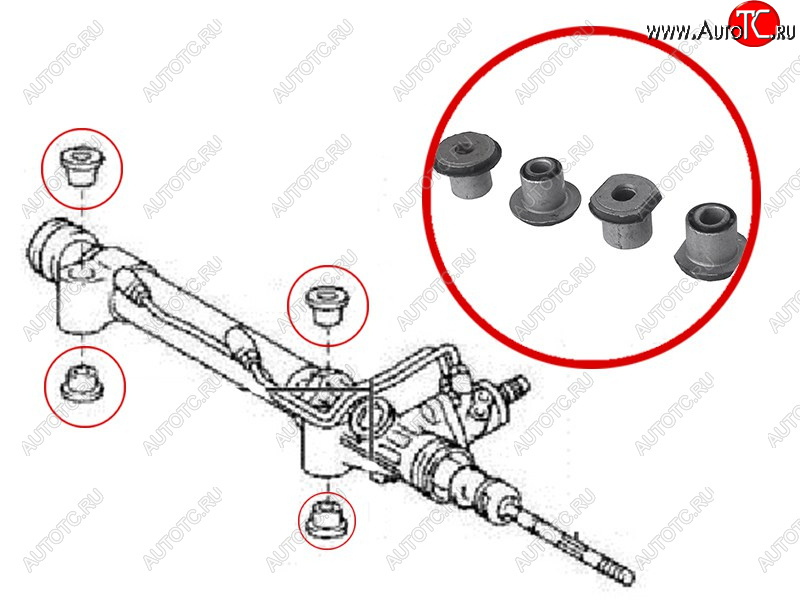 849 р. Втулка рулевой рейки Toyota Land Cruiser Prado (J120) 02-09  Lexus GX 02-09  Toyota 4Runner 02-09 SAT ST-44200-35061B  с доставкой в г. Пермь