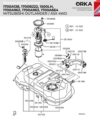 23 449 р. Топливный бак стальной (антикоррозия) Peugeot 4007 (2007-2012)  с доставкой в г. Пермь. Увеличить фотографию 15
