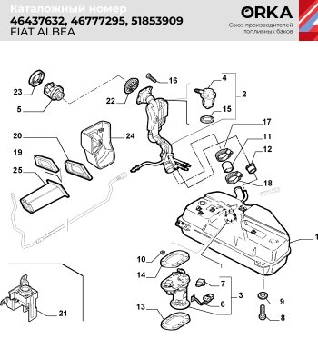 21 599 р. Топливный бак Fiat Palio, 2005-2012 г.в. (антикоррозия) Сталь 8 OS010 46437632 46777295 51853909 2007008 3005ZP1 6906-00-2007008P Fiat Albea Fiat Siena Fiat Palio   os010  с доставкой в г. Пермь. Увеличить фотографию 6