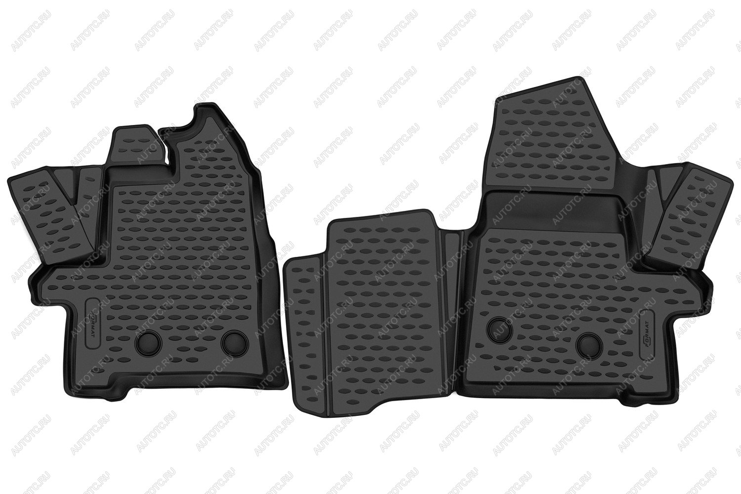 5 349 р. Коврики 3D в салон подходят для FORD Transit 2014-, 2шт. (ПУ, повышенная износостойкость)  Форд Транзит FORMAT format.3d1675210k  с доставкой в г. Пермь