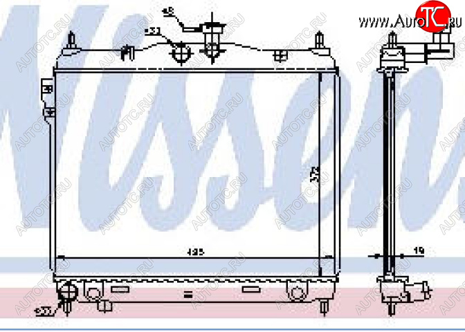 4 099 р. GETZ 02- {372 x 495 mm} РАДИАТОР ОХЛАЖДЕН (NISSENS) (NRF) (GERI) (см.каталог) BodyParts hngez02-910  с доставкой в г. Пермь