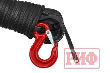 1 849 р. Трос для лебёдки синтетический РИФ 6 мм15 м черный (готовый)  rope6mm15mbl  с доставкой в г. Пермь. Увеличить фотографию 2