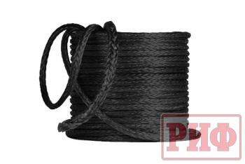 239 р. Трос для лебёдки синтетический РИФ 6 мм черный  rope6bl  с доставкой в г. Пермь. Увеличить фотографию 1