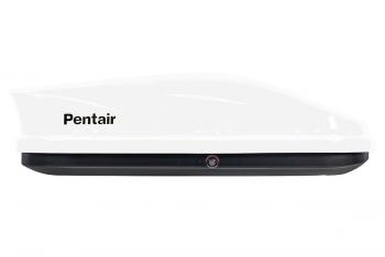 20 949 р. Багажный бокс на крышу (360 л. 143x90x39,5 см, двусторонний) Pentair PYTHON 360L Renault Duster HS рестайлинг (2015-2021) (белый глянец)  с доставкой в г. Пермь. Увеличить фотографию 2