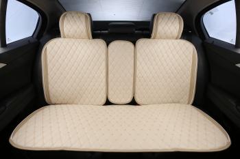 7 849 р. Накидка на сиденье (на весь салон Alkantara Lux Plus алькантара) Автопилот   (бежевый)  с доставкой в г. Пермь. Увеличить фотографию 2