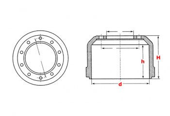 17 759 р. Барабан тормозной задний Howo AC16 SHACMAN wg9231342006  с доставкой в г. Пермь. Увеличить фотографию 2