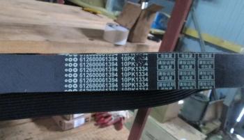 799 р. Ремень привода 10PK1334 WD10 WEICHAI 612600061349  с доставкой в г. Пермь. Увеличить фотографию 2