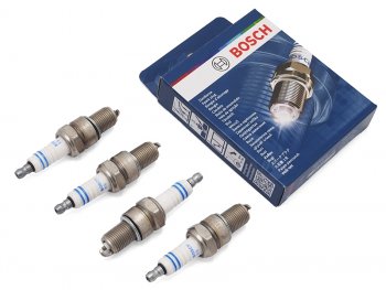 1 089 р. Комплект свечей CHEVROLET AVEOKALOS 05-LADA GRANTAKALINALARGUS 11-NIVA 76- (комплект 4шт) BOSCH 0242235915  с доставкой в г. Пермь. Увеличить фотографию 1