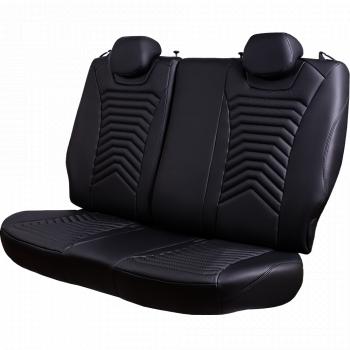 28 499 р. Комплект чехлов для сидений (РЗС 60/40 + подл., 3Г, экокожа) Lord Autofashion БАЙРОН ст ПРЕЗИДЕНТ  Chery Tiggo 7 Pro Max  T1E (2022-2025) дорестайлинг, рестайлинг (Черный, вставка черная, строчка черная)  с доставкой в г. Пермь. Увеличить фотографию 4