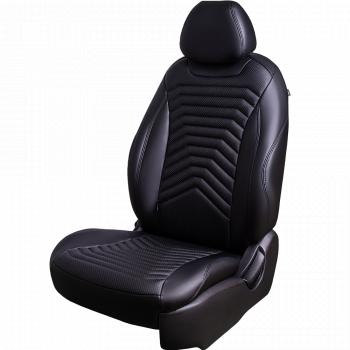 28 499 р. Комплект чехлов для сидений (РЗС 60/40 + подл., 3Г, экокожа) Lord Autofashion БАЙРОН ст ПРЕЗИДЕНТ  Chery Tiggo 7 Pro Max  T1E (2022-2025) дорестайлинг, рестайлинг (Черный, вставка черная, строчка черная)  с доставкой в г. Пермь. Увеличить фотографию 5