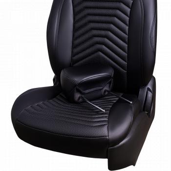 28 499 р. Комплект чехлов для сидений (РЗС 60/40 + подл., 3Г, экокожа) Lord Autofashion БАЙРОН ст ПРЕЗИДЕНТ  Chery Tiggo 7 Pro Max  T1E (2022-2025) дорестайлинг, рестайлинг (Черный, вставка черная, строчка черная)  с доставкой в г. Пермь. Увеличить фотографию 7