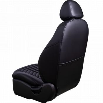 28 499 р. Комплект чехлов для сидений (РЗС 60/40 + подл., 3Г, экокожа) Lord Autofashion БАЙРОН ст ПРЕЗИДЕНТ  Chery Tiggo 7 Pro Max  T1E (2022-2025) дорестайлинг, рестайлинг (Черный, вставка черная, строчка черная)  с доставкой в г. Пермь. Увеличить фотографию 2