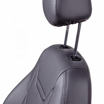 21 699 р. Комплект чехлов для сидений (РЗС 40/60 2П+1Г Орегон) ТУРИН-2 Lord Autofashion  KIA Cerato  3 YD (2013-2016) дорестайлинг седан (серый, вставка серая, строчка серая)  с доставкой в г. Пермь. Увеличить фотографию 8
