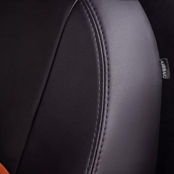9 449 р. Комплект чехлов для сидений (РЗС 60/40 3Г Илана+Орегон) ТУРИН СТ Lord Autofashion Лада XRAY (2016-2022) (черный, вставка коричневая+бежевая, строчка черная)  с доставкой в г. Пермь. Увеличить фотографию 8
