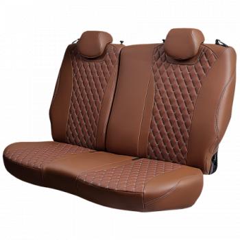 10 199 р. Комплект чехлов для сидений (Орегон) БАЙРОН ст БАЙРОН Lord Autofashion Volkswagen Crafter 1 (2006-2017) (темно-коричневый, вставка темно-коричневая, строчка бежевая)  с доставкой в г. Пермь. Увеличить фотографию 6