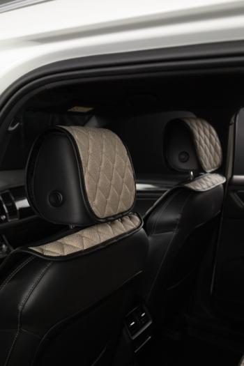 4 199 р. Накидка на сиденье (5 мест Каир) ТЕЙЛОР ст БАЙРОН Lord Autofashion   (бежевый, строчка бежевая)  с доставкой в г. Пермь. Увеличить фотографию 6