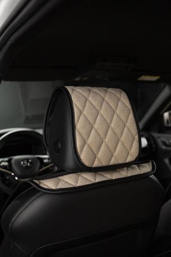4 199 р. Накидка на сиденье (5 мест Каир) ТЕЙЛОР ст БАЙРОН Lord Autofashion   (светло-бежевый, строчка бежевая)  с доставкой в г. Пермь. Увеличить фотографию 12