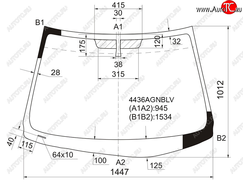 6 649 р. Стекло лобовое Kia Cerato 08-13  Forte 08-13 FUYAO 4436AGNBLV  с доставкой в г. Пермь
