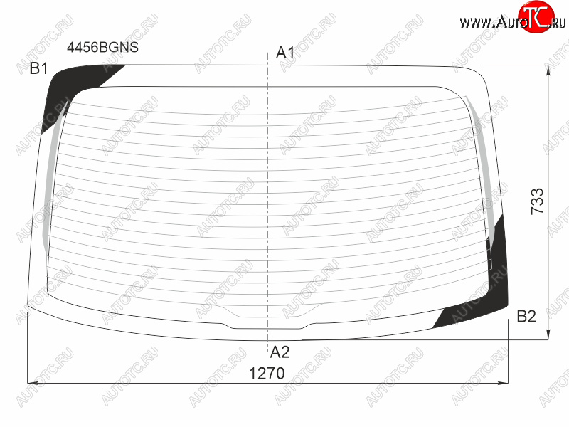7 999 р. Стекло заднее (Цвет зеленый Обогрев) Kia Rio 16-  Solaris KRS 24- FUYAO 4456BGNS  с доставкой в г. Пермь