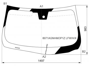 Стекло лобовое (Обогрев щеток Камера Датчик дождя) Infiniti M25 10-14  M35 10-13  M37 10-14  M4 XYG 6071AGNHMOP1Z LFW/H/X