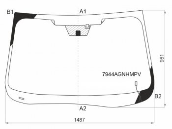 Стекло лобовое (Обогрев щеток Две камеры Датчик дождя) Subaru Forester 18-21 FUYAO 7944AGNHMPV