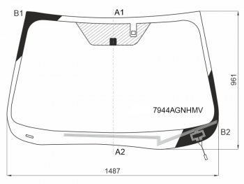 Стекло лобовое (Обогрев щеток Датчик дождя) Subaru Forester 18-21 FUYAO 7944AGNHMV