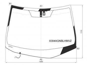 Стекло лобовое (Обогрев щеток Датчик дождя Молдинг) Lexus RX 08-15 FUYAO 8384AGNBLHMVZ