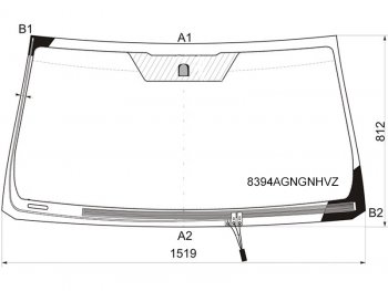 Стекло лобовое (Обогрев щеток Молдинг) Toyota Land Cruiser Prado (J150) 09-24 FUYAO 8394AGNGNHVZ