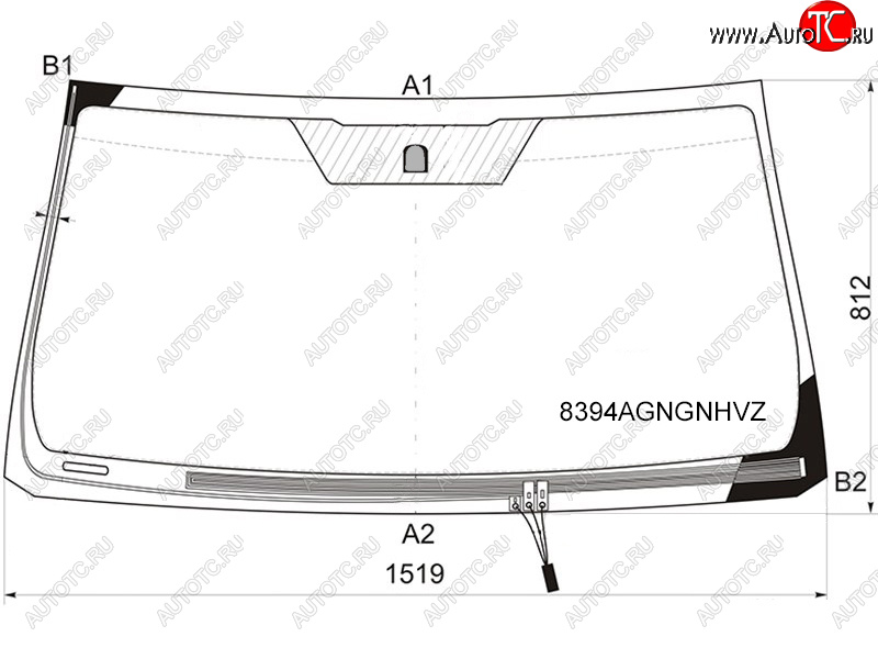 8 199 р. Стекло лобовое (Обогрев щеток Молдинг) Toyota Land Cruiser Prado (J150) 09-24 FUYAO 8394AGNGNHVZ  с доставкой в г. Пермь