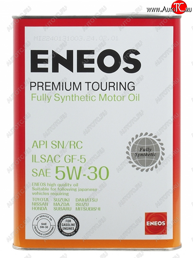 4 999 р. Масло моторное синтетическое ENEOS Premium Touring 5W-30 SN 4л ENEOS 8809478942216  с доставкой в г. Пермь