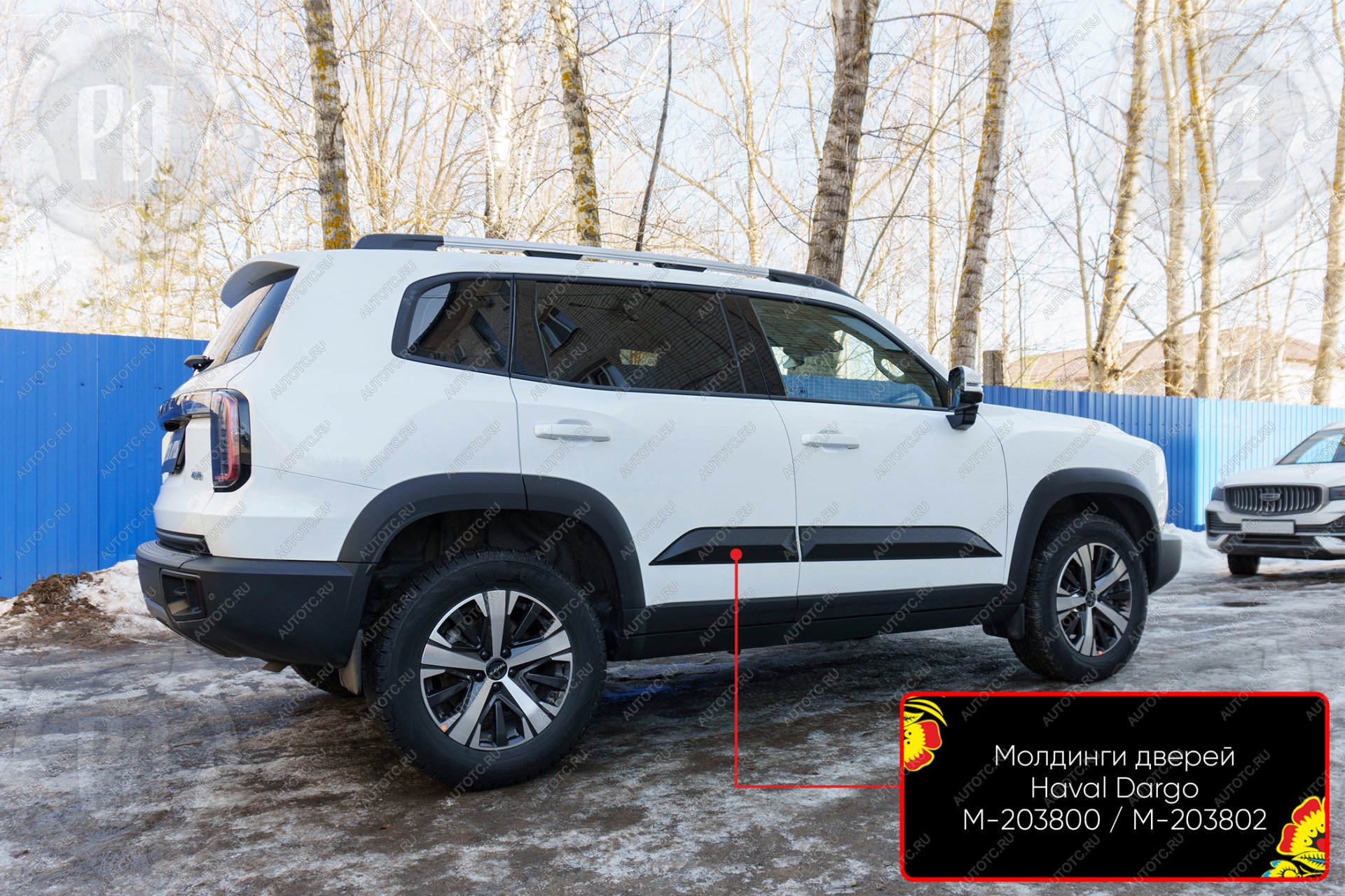 879 р. Молдинг двери задний правый Русская Артель Haval Dargo (2022-2025) (глянец под покраску)  с доставкой в г. Пермь