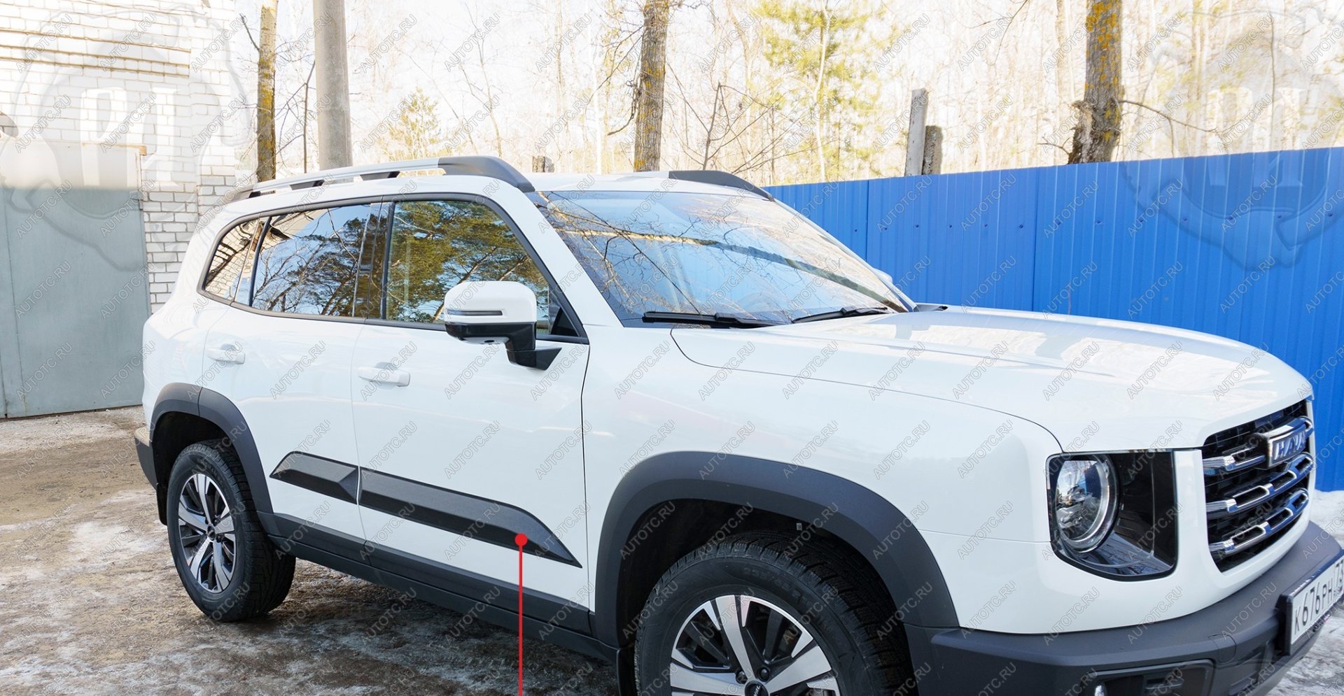 1 629 р. Молдинг двери передний левый Русская Артель  Haval Dargo (2022-2025) (шагрень)  с доставкой в г. Пермь
