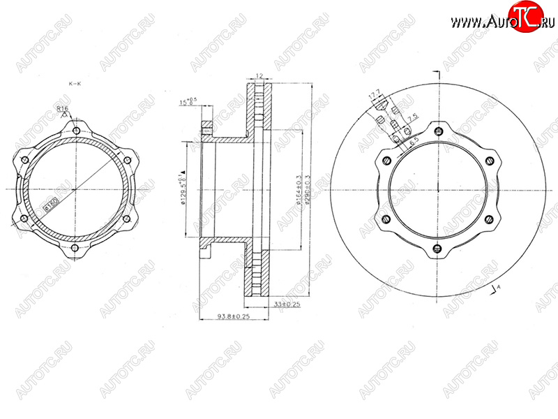 3 499 р. Диск тормозной передний Ø290 SAT  ГАЗ ГАЗель Next ( A21,A22, С41, С42,  A21,A22, С41, С42, Фермер,  A60,A63, A64,  A62,А65,  A31,A32, C45, C46) - ГАЗель NEXT Citiline  А68  с доставкой в г. Пермь