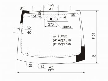 Стекло лобовое Mercedes-Benz Vaneo 02-05 XYG W414 LFW/X