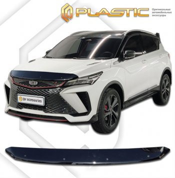 1 899 р. Дефлектор капота (рынок Китая) CA-Plastic  Geely Binyue  SX11 (2018-2025) дорестайлинг, рестайлинг (серия Classic черный)  с доставкой в г. Пермь. Увеличить фотографию 2