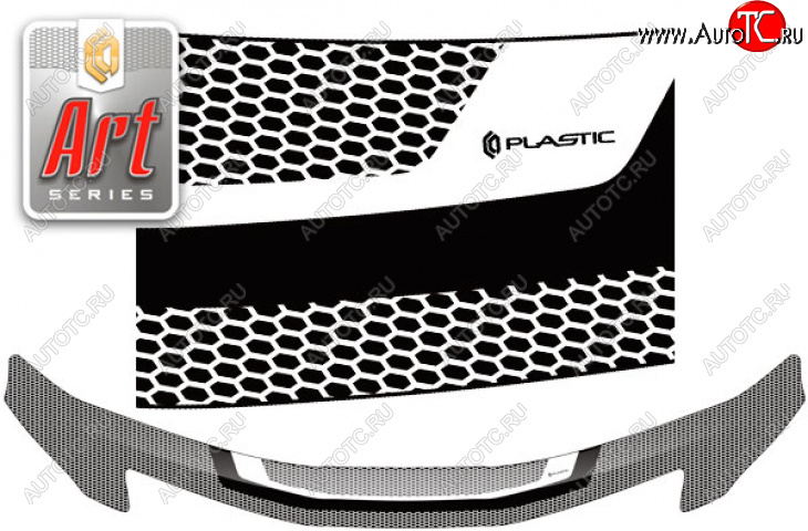 2 399 р. Дефлектор капота CA-Plastic  Toyota Alphard  H20 (2011-2015) рестайлинг (Серия Art графит)  с доставкой в г. Пермь