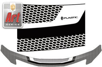 Дефлектор капота CA-Plastic Toyota Alphard  H20 (2011-2015) рестайлинг (Серия Art серебро)