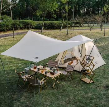 16 649 р. Палатка Naturehike Ango 3-местная, быстросборная, бежевая, со стойками  cnk2300zp014-3vv  с доставкой в г. Пермь. Увеличить фотографию 4