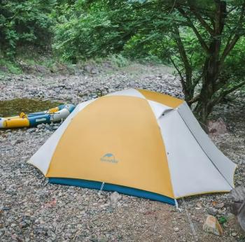 11 449 р. Палатка Naturehike Cloud-Creek PRO, 2-местная, бежево-желтая  cnk2300zp024-2ypro  с доставкой в г. Пермь. Увеличить фотографию 3