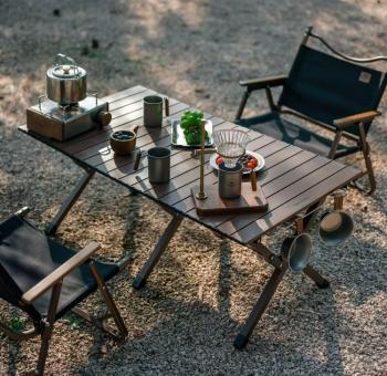 8 789 р. Стол туристический Naturehike складной, 106х64х44 см, с Х-образными ножками, коричневый  cnk2300jj019-wgr  с доставкой в г. Пермь. Увеличить фотографию 5
