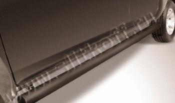 Защита порогов d57 труба Slitkoff Chery Tiggo T11 (2005-2013) дорестайлинг (нержавейка с полимерным покрытием в цвет черный)