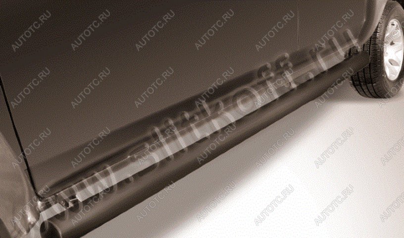 11 999 р. Защита порогов d57 труба Slitkoff  Chery Tiggo 7 PRO (2019-2025) (нержавейка с полимерным покрытием в цвет черный)  с доставкой в г. Пермь
