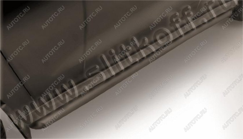 15 649 р. Защита порогов d57 труба с гибами Slitkoff  Haval H2 (2014-2021) (нержавейка с полимерным покрытием в цвет черный)  с доставкой в г. Пермь